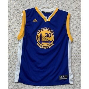 Golden State Warriors Jersey Teen XL 18-20‎ Blue NBA Basketball Curry #30 Adidas